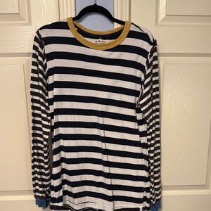 We The Free Blue and White Long Sleeve Tee